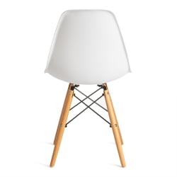 Стул со спинкой CINDY (EAMES) (mod. 1801) дерево бук/металл/сиденье пластик, 45x51x82 см, White (белый)