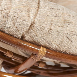 Кресло PAPASAN 23/01 W /с подушкой/ диаметр подушки 129 см, 115х101х104 см, Pecan (орех), ткань Старт