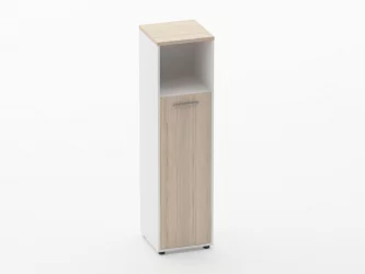 Шкаф 3 узкий закрытый с нишей Дека 10.16.13Пр Туя/Белый / Deka