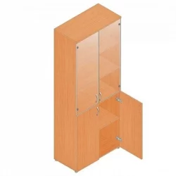 Шкаф для документов со стеклом Р.Ш-2СБ бук Бавария