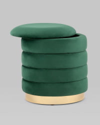 Пуф Франсис с ящиком велюр Зеленый