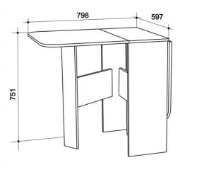 Стол-книжка Мечта Дуб сонома