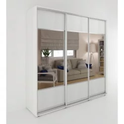 Шкаф-купе без зеркал Акцент-Дуэт Д 2100х600 Выбеленное дерево