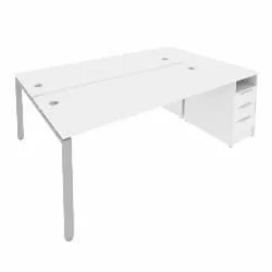 Рабочая станция с опорной тумбой Метал СйстемБ.РС-СТП-2.5 Белый/Серый / Metal SystemБ.РС-СТП-2.5