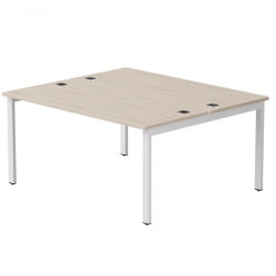 Бенч-система на 2 места на металлокаркасе, опоры 45 гр Everprof EVO 254S017 Дуб Соната Белый