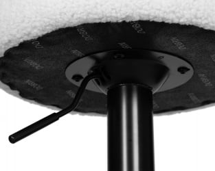 Барный стул ДОБРИН ТЕДДЙ БЛАCК (белый букле (13)) / DOBRIN TEDDY BLACK