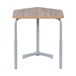 Парта одноместная трапеция (рост 3-7) Клен Танзау/Металл Серый