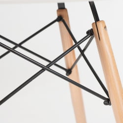 Дизайнерский стол CINDY NEXT (mod. 70-80 MDF) металл/мдф/бук, D70х75см, белый/натуральный