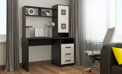 Компьютерный стол с ящиками Фаворит Венге/Дуб молочный