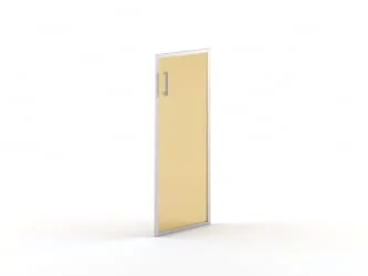 Дверь стекло в алюминии В-522 R алюминий