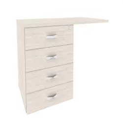 Тумба приставная (универсальная л/пр) ОНИКС О.ТПУ-4 Денвер Светлый / ONIX O.TPU-4