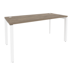 Стол рабочий на П-образном м/к ОНИКС О.МП-СП-4.7 Тиквуд Темный/Белый / ONIX O.MP-SP-4.7