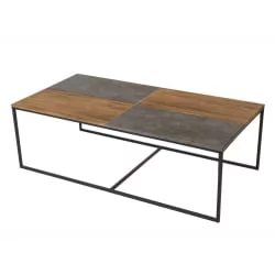 Стол журнальный Фьюжн Дуб американский/серый бетон