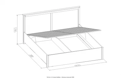 Кровать с подъемным механизмом (1800) Sherlock 41.2 Орех шоколадный (спальня)