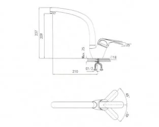 Смеситель GRANULA 2024 Базальт