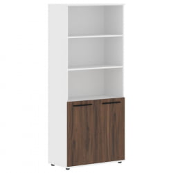 Шкаф с одним комплектом глухих малых дверей ЕДИС ЕХCС 85.5 Дуб Денвер темный Черный Белый / EDIS EHCS