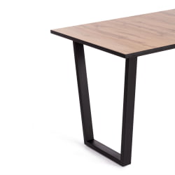 Стол COSTA ЛДСП/HPL/металл, 120 х 80 х 75 см, Дуб Вотан/черный