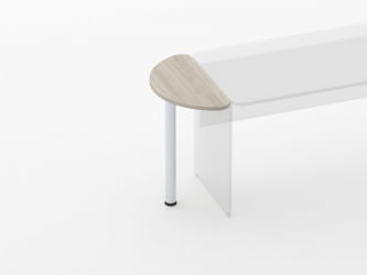 Приставка-полукруг Glassy 2.14 Дуб сантана светлый