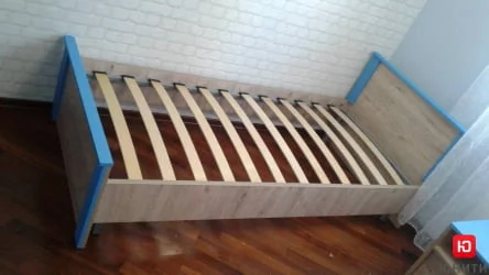 Каркас кровати Скаут 900 (дуб бонифаций,софт тач индиго)