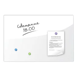 Доска магнитно-маркерная стеклянная BRAUBERG 40х60 см Белая