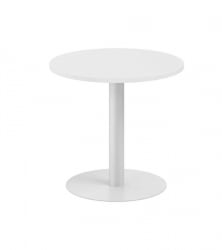 Стол переговорный круглый Sigma SG.277.WH.GR Белый Серебряный металлик