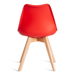Стул ТУЛИП (мод. 73-1) дерево/пластик/экокожа, 47,5кс55кс80 см, Красный (Ред) / TULIP (mod. 47,5x55x80 (Red)