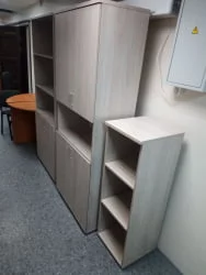 Шкаф средний открытый Twin 16.14.12 Дуб Сантана светлый