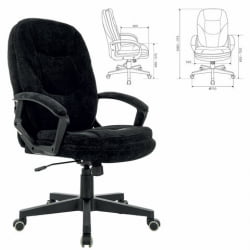 Кресло офисное BRABIX PREMIUM Trend EX-568 велюр Черное