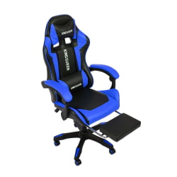 Кресло 1206 KINGQUEEN цвет черный/синий с массажем 1206-black-blue-mass