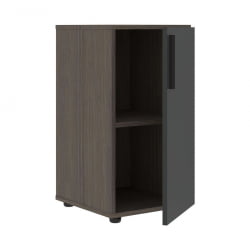 Шкаф-колонка с глухой малой дверью (правый) VELION VLCS 40.1 R Яшма черный Дуб Сильвер