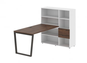 Рабочая станция ЕДИС ЕВРСТ 1215 Дуб Денвер темный Мокко Белый / EDIS EVRST