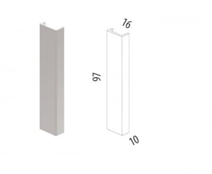 Заглушка для цоколя ЗЦП1 торцевая Светло-серая