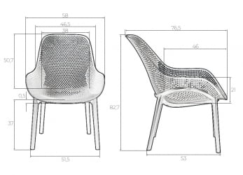 Кресло ДОБРИН ЛОНЗО (зеленый хаки (Г-17) c УФ-защитой) 4 шт / DOBRIN LONZO (G-17) c
