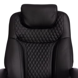 Кресло офисное Труст (макс) кож/зам, черный/черный стеганный/черный, 36-6/36-6/36-6/06 / Trust (max)