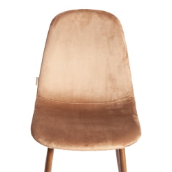 Мягкий стул БРЕЕЗЕ (мод. ДЖСC-58) Велюр/металл , 44 х 53 х 86 см, Дэрк бровн (темно-коричневый) ХЛР11/ орех / BREEZE (mod. JSC-58) Dark brown HLR11/