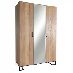Шкаф трехстворчатый с зеркалом Loft с зеркалом Дуб Натур