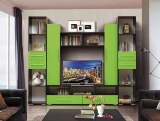 Набор мебели для гостиной Грация 2 МДФ матовый Венге/Смола белая