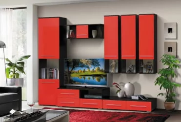 Набор мебели для гостиной Грация 6 МДФ матовый Венге/Бордо