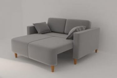 Серый диван Ультра (Berhouse) Цвет фасада: Левис 09 велюр; Тип: Прямой; Материал фасада: Металл/Велюр