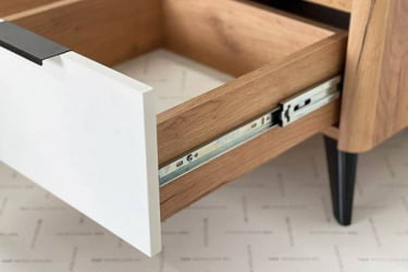 Тумба прикроватная Адам MSA-01 дуб крафт золотой/белое дерево