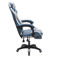 Кресло 907 KINGQUEEN, замша, цвет синий с массажем, арт 907-LB