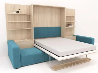 Диван кровать трансформер Смарт 1 П+КД+П+Пуф 1600 Венге