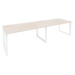 Стол переговорный (2 столешницы) ONIX O.MO-PRG-2.4 Денвер Светлый/Белый