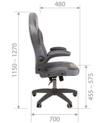 Кресло для геймеров CHAIRMAN GAME 55 Розовый-бордо