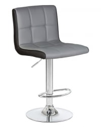 Стул барный DOBRIN CANDY (светло-серый-черный) 2 шт