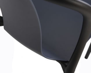 Стул обеденный ДОБРИН АДЭМ (черный/серо-голубой) 4 шт / DOBRIN ADAM