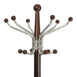 Вешалка Himawari (mod. GH-8014) дерево/хром/мрамор, 37 x 37 x 175 см, Black (Черный) / Walnut (Орех)