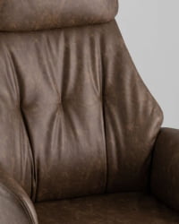 Кресло офисное TopChairs Neoma коричневый экокожа