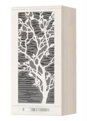 Кухонный шкаф с решеткой (лев/прав) Графит 74.23 Сосна Астрид-Ваниль