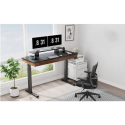 Стол для компьютера c электрической регулировкой по высоте и 2 ящиками EUREKA ERK-ED-I55-WN